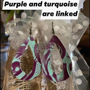 Turquoise and purple handcrafted cuties!